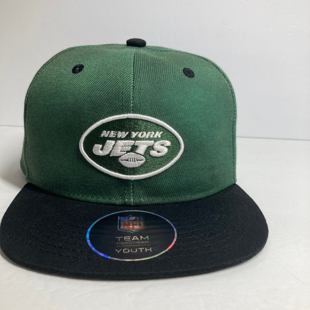 New York Jets Hat Cap YOUTH NEWGreen Black Snapback NFL Football  Team Apparel